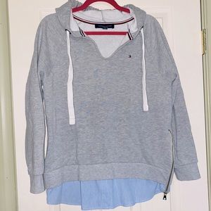 Tommy Hilfiger hooded side zip sweatshirt size L